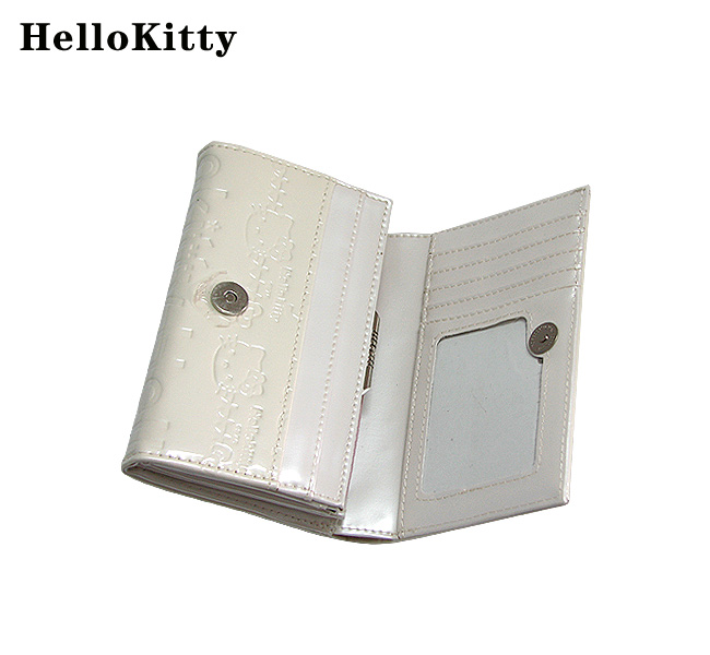 HelloKitty女士真皮钱包 中长款白色 HK027-PB-第2张图