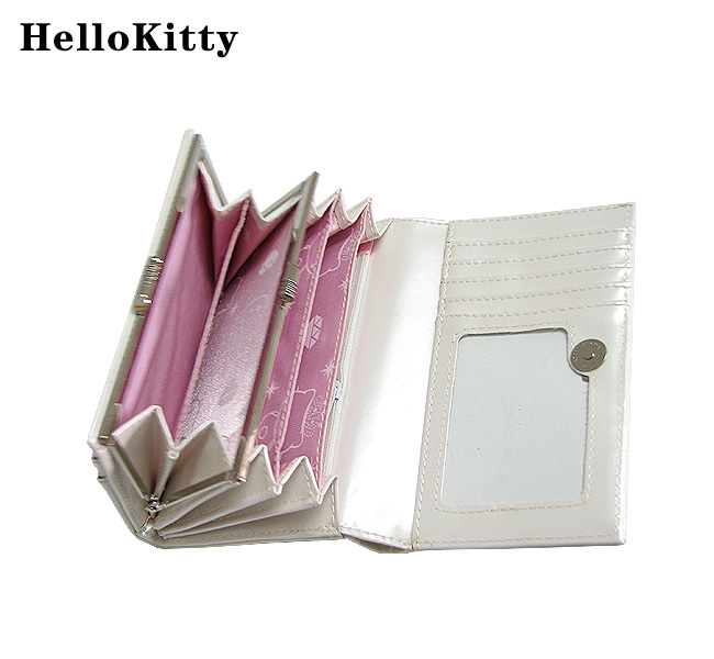 HelloKitty女士真皮钱包 中长款白色 HK027-PB-第3张图