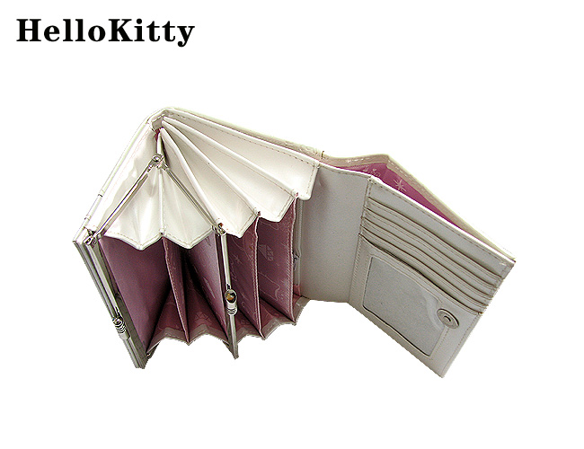 HelloKitty女士真皮钱包 中长款白色 HK027-PB-第4张图