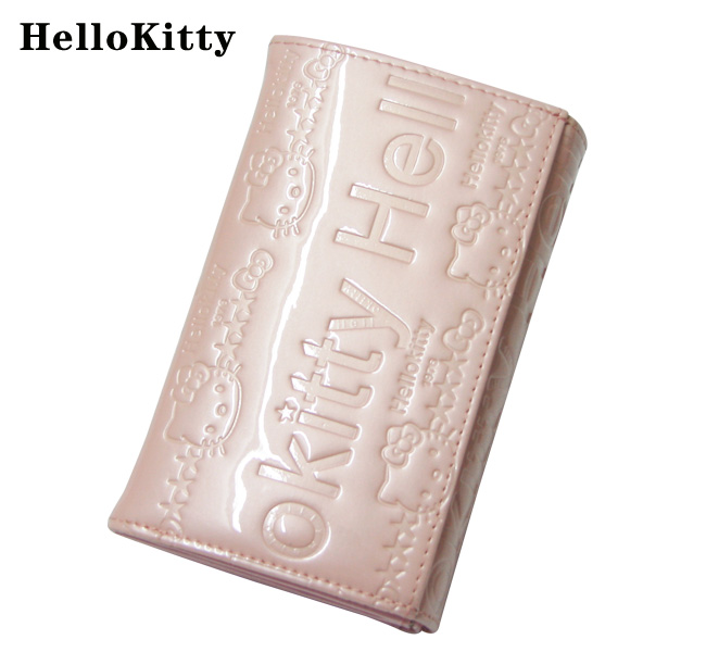 HelloKitty女士真皮钱包 中长款粉色 HK027-PF-第1张图