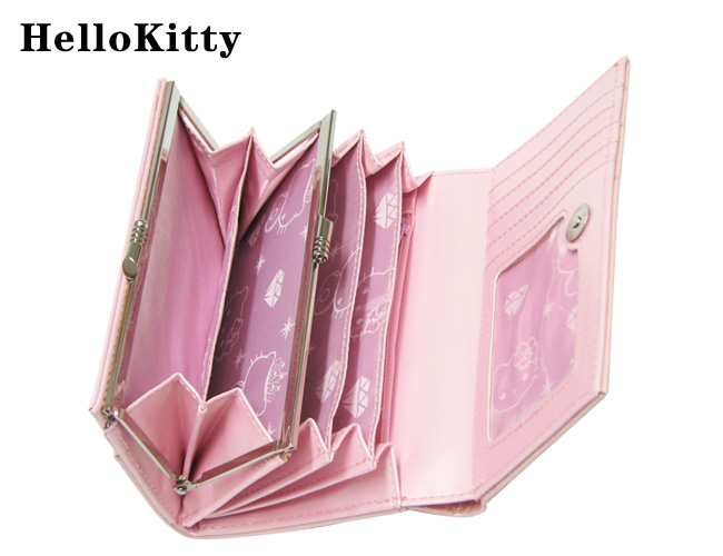 HelloKitty女士真皮钱包 中长款粉色 HK027-PF-第3张图
