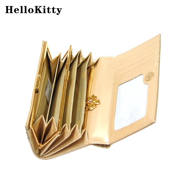 HelloKitty女士真皮钱包 中长款金色 HK027-PJ-第2张图