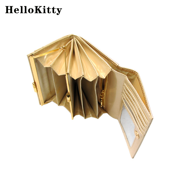 HelloKitty女士真皮钱包 中长款金色 HK027-PJ-第3张图