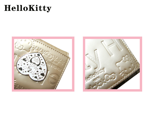 HelloKitty女士真皮钱包 中长款金色 HK027-PJ-第5张图