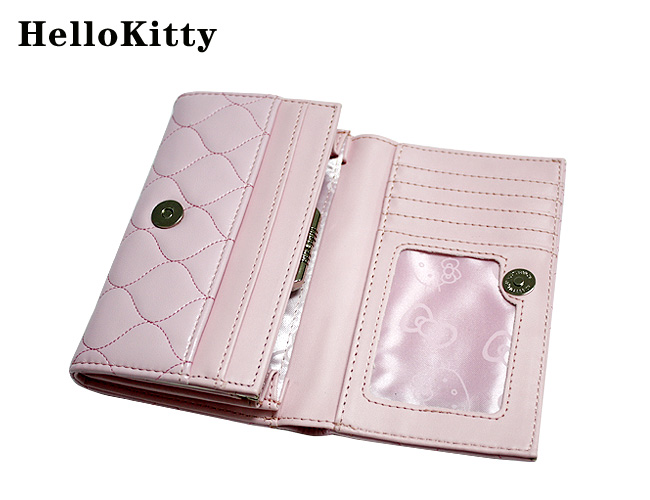 HelloKitty女士中长款绣格粉色钱包 HK027-XGF-第2张图