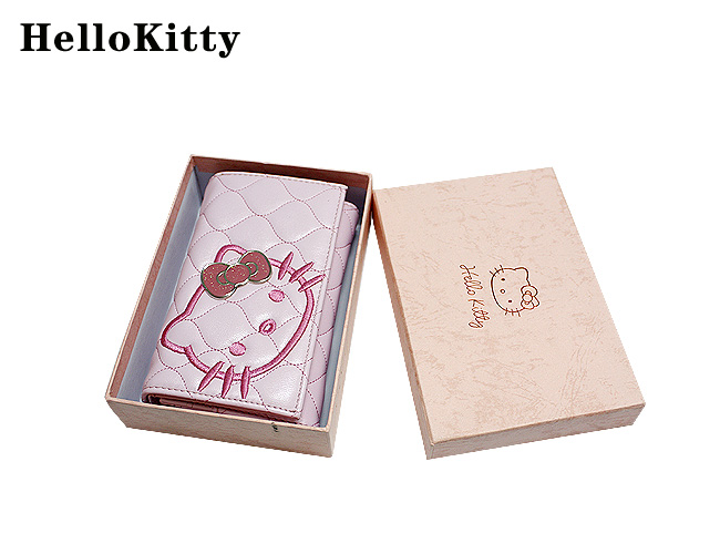 HelloKitty女士中长款绣格粉色钱包 HK027-XGF-第5张图