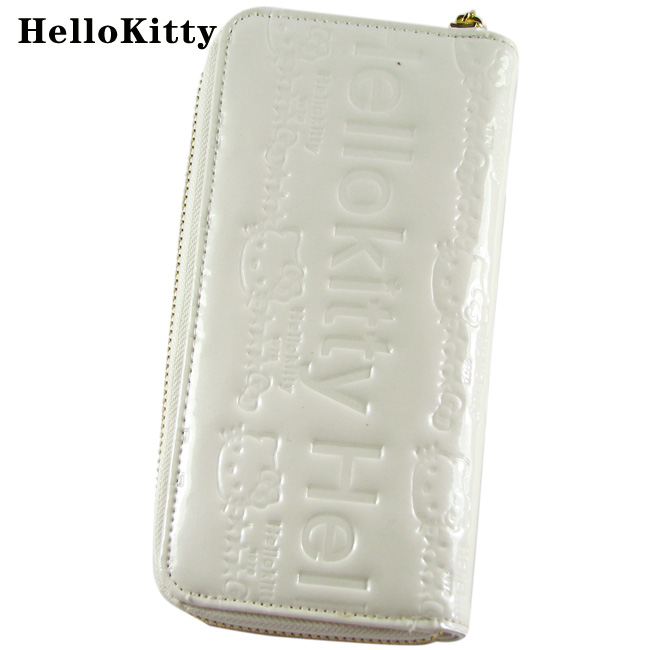 HelloKitty女士真皮钱包 长款白色 HK048-PB-第1张图