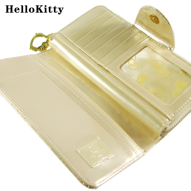 HelloKitty女士真皮钱包 长款金色 HK048-PJ-第3张图