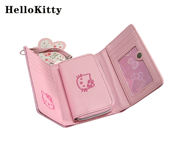 HelloKitty女士零钱包 中长款绣粉 HK052-XF-第2张图
