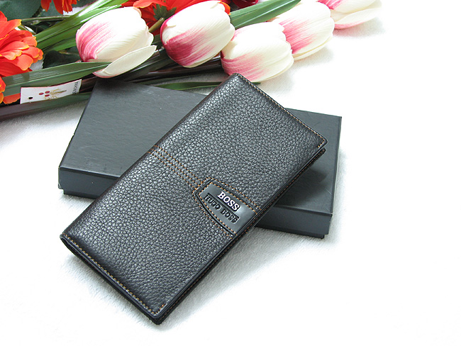 BOSS男士真皮钱包 长款黑色 4561-第0张图