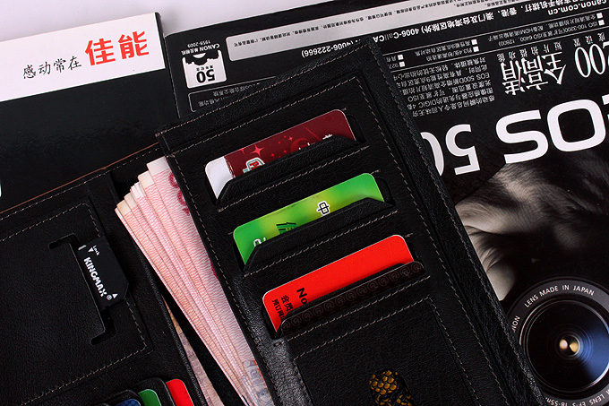 古托索正品真皮牛皮钱包卡套 长款钱夹 男钱包 男式皮夹 韩版男包 G-8130A-第4张图