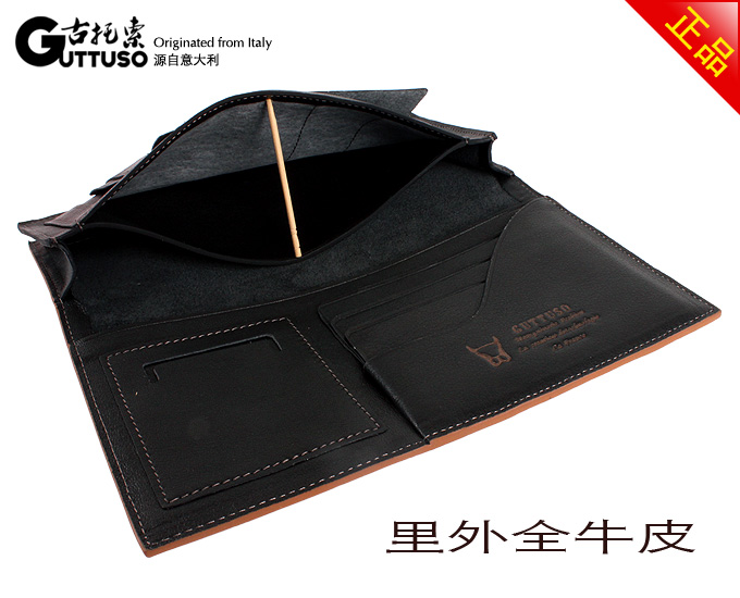 古托索正品真皮牛皮钱包卡套 长款钱夹 男钱包 男式皮夹 韩版男包 G-8130A-第14张图