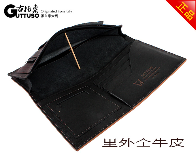 古托索正品真皮牛皮钱包卡套 长款钱夹 男钱包 男式皮夹 韩版男包 G-8130A-第15张图
