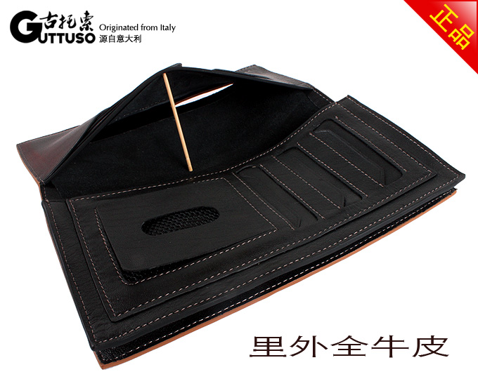 古托索正品真皮牛皮钱包卡套 长款钱夹 男钱包 男式皮夹 韩版男包 G-8130A-第16张图