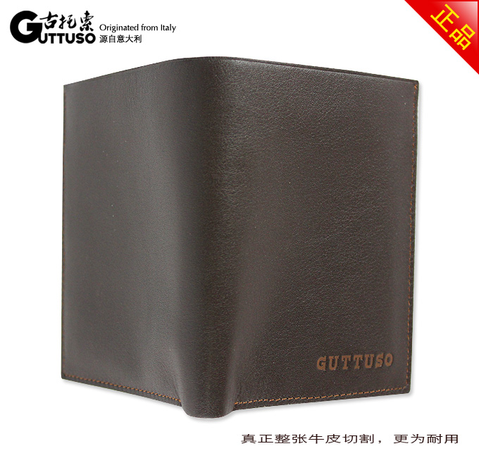 古托索时尚正品牛皮钱包卡套 短款 皮具超薄钱包真皮夹钱包男皮夹 G-8140B-第13张图