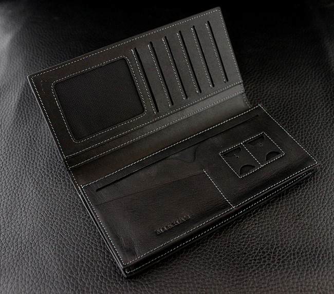 米哈斯时尚正品头层牛皮卡位钱包卡套 皮钱包 韩版 长款 男款男包 M-0114A-第2张图