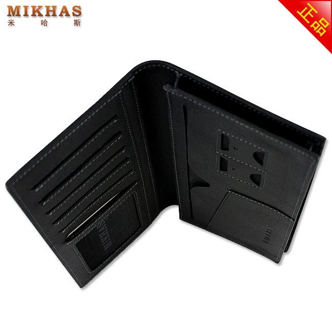 米哈斯时尚正品头层牛皮卡位钱包卡套 皮钱包 韩版 长款 男款男包 M-0114A-第10张图