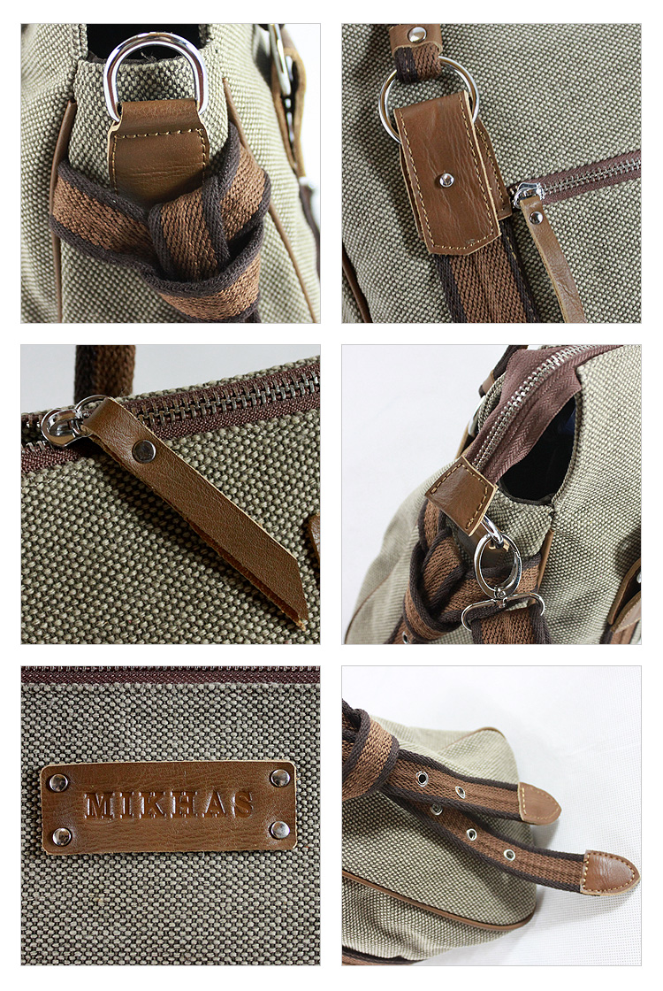 时尚帆布休闲斜挎包包袋女包包女 电脑 大包女款韩版欧美品牌头层 M-201-第8张图