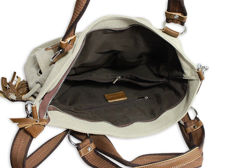 时尚帆布休闲单肩包包袋女包包女 韩版 皮具头层品牌多功能包女款 M-203-第7张图
