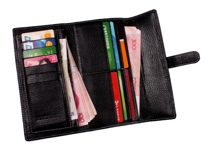 时尚 米哈斯新款牛皮卡位钱包卡套 皮具韩版长款女式包钱包女女包 M-2212A-第12张图