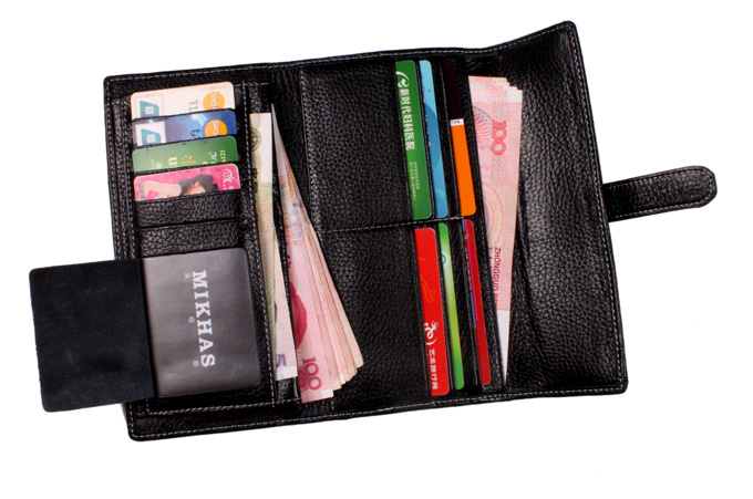 时尚 米哈斯新款牛皮卡位钱包卡套 皮具韩版长款女式包钱包女女包 M-2212A-第13张图