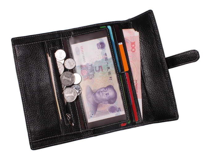 时尚 米哈斯新款牛皮卡位钱包卡套 皮具韩版长款女式包钱包女女包 M-2212A-第14张图