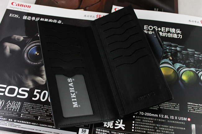 时尚正品牛皮钱包卡套 皮夹 皮具男包男式韩版钱包男长款真皮黑色 M-2267A-第2张图