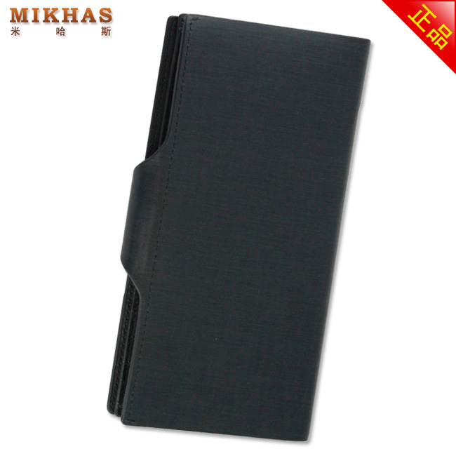 时尚正品牛皮钱包卡套 皮夹 皮具男包男式韩版钱包男长款真皮黑色 M-2267A-第6张图