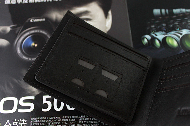 正品时尚新款牛皮钱包卡套 皮具 男包男式皮夹 职业 钱包男短款 M-2278C-第2张图