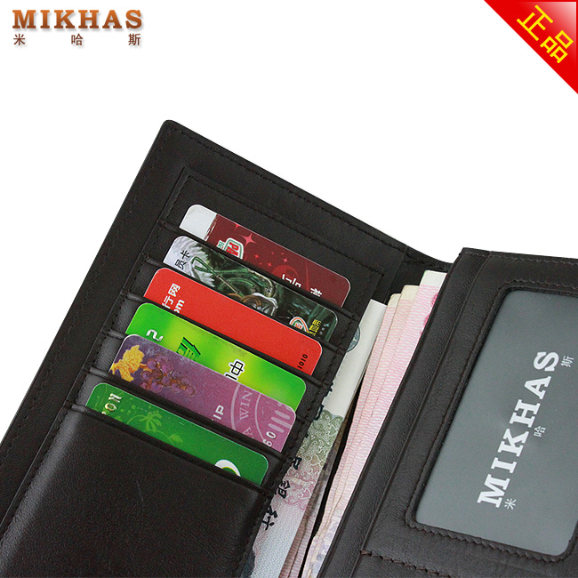 新款男钱包正品牛皮钱夹卡位钱包卡套 男包真皮 长款男式皮夹韩版 M-2285A-第14张图