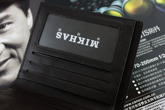 时尚正品牛皮钱包卡套 男包包包 皮具 皮夹 短款男款真皮特价男式 M-2286B-第2张图