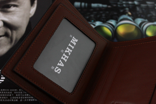 时尚正品牛皮钱包卡套 皮夹 真皮 男款钱夹韩版 男式短款男包包包 M-2288B-第3张图