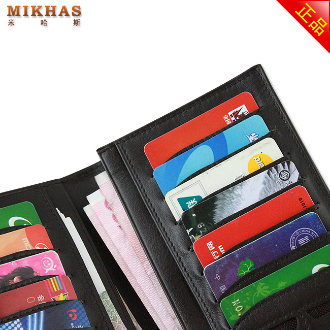 新款正品牛皮钱夹长款钱包钱包卡套 皮夹 男钱包真皮男式特价男包 M-2289A-第15张图