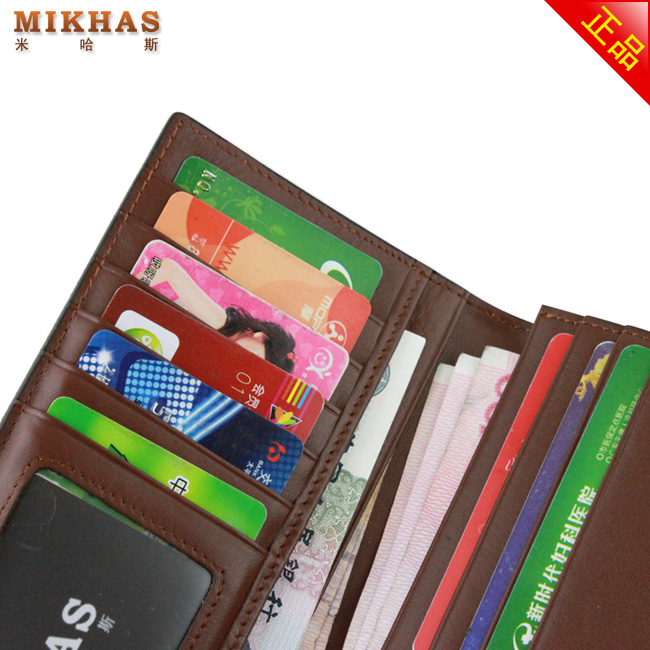 时尚正品牛皮长款钱包卡位钱包卡套 皮具 韩版包钱包真皮男式男包 M-2290A-第13张图