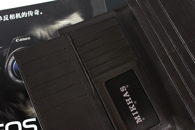 米哈斯钱包男正品牛皮钱夹钱包卡套 男式皮夹韩版 长款 特价 男包 M-6250A-第6张图