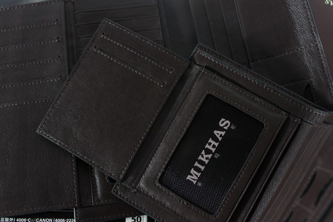 新款皮夹时尚正品牛皮卡位钱包卡套 钱夹男包 男式 韩版 真皮短款 M-6250B-第6张图