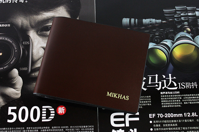 时尚正品牛皮横款卡位钱包卡套 短款 男钱包 皮钱包 男包皮夹皮具 M-6250C-第1张图