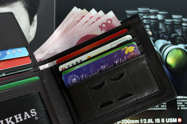 时尚正品牛皮横款卡位钱包卡套 短款 男钱包 皮钱包 男包皮夹皮具 M-6250C-第4张图