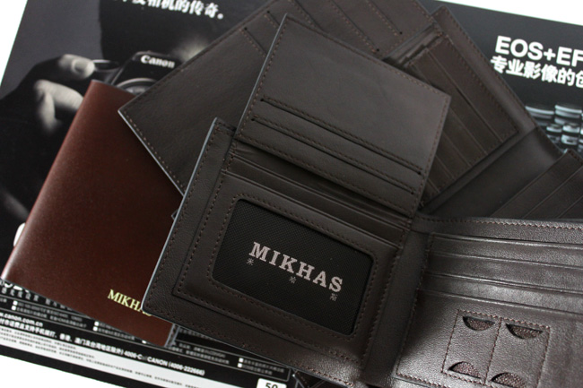 时尚正品牛皮横款卡位钱包卡套 短款 男钱包 皮钱包 男包皮夹皮具 M-6250C-第8张图