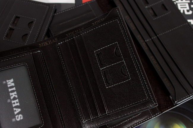 时尚新款正品牛皮皮夹卡位钱包卡套 短款钱夹韩版 男式 真皮 男包 M-6253B-第4张图