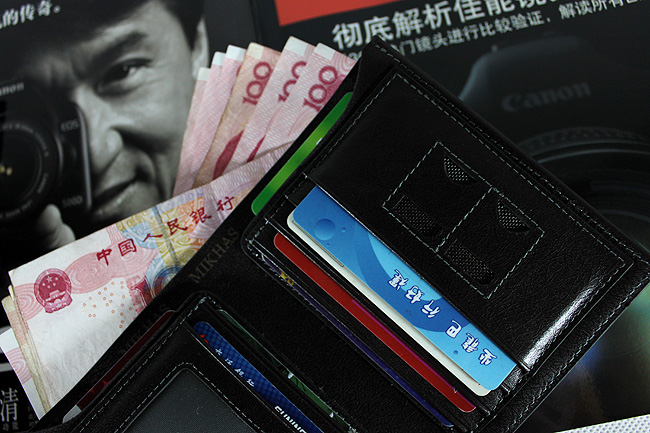 时尚新款正品牛皮皮夹卡位钱包卡套 短款钱夹韩版 男式 真皮 男包 M-6253B-第8张图