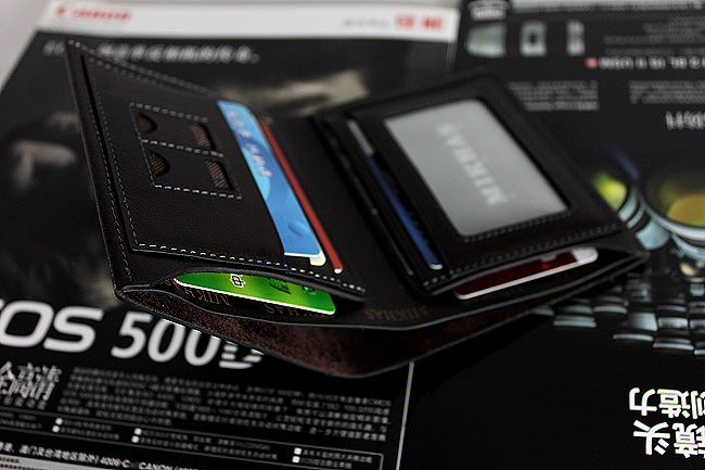 时尚新款正品牛皮皮夹卡位钱包卡套 短款钱夹韩版 男式 真皮 男包 M-6253B-第9张图