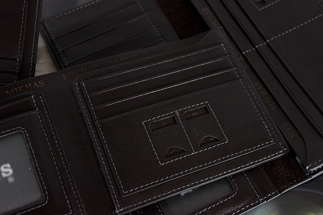 时尚新款正品真皮牛皮卡位钱包卡套 皮夹 潮男钱包 男包 短款韩版 M-6253C-第4张图