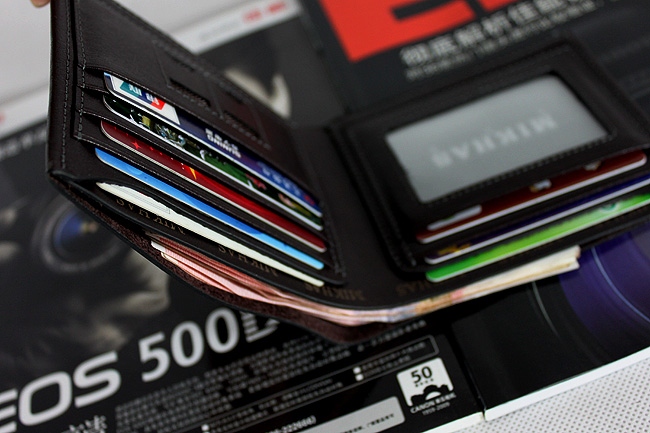 时尚新款正品真皮牛皮卡位钱包卡套 皮夹 潮男钱包 男包 短款韩版 M-6253C-第9张图