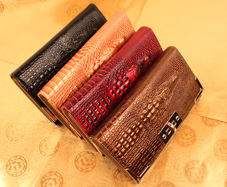 米哈斯鳄鱼纹女包钱包手抓包 链条包 晚宴包 单肩包 M-868B-第18张图