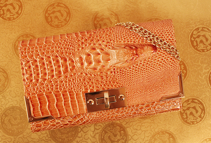 时尚 米哈斯鳄鱼纹女包包袋包女 皮具 中年 手抓包晚宴包手机品牌 M-868D-第1张图