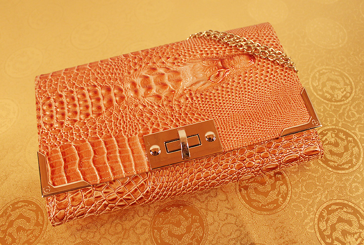 时尚 米哈斯鳄鱼纹女包包袋包女 皮具 中年 手抓包晚宴包手机品牌 M-868D-第2张图