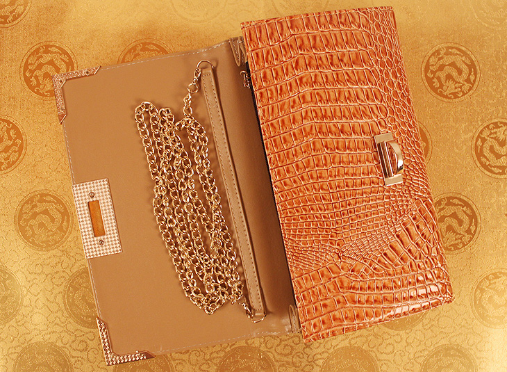 时尚 米哈斯鳄鱼纹女包包袋包女 皮具 中年 手抓包晚宴包手机品牌 M-868D-第5张图