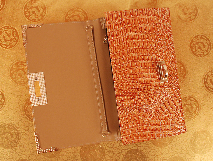 时尚 米哈斯鳄鱼纹女包包袋包女 皮具 中年 手抓包晚宴包手机品牌 M-868D-第11张图