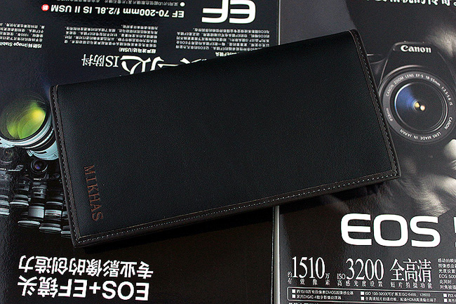 时尚正品牛皮卡位钱包卡套 长款钱夹 皮钱包韩版皮夹男包男式真皮 M-918A-第1张图